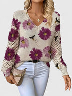 Aurélie | Elegant Sweater with Floral Pattern