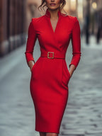 Evelyn | Refined Dress with Belt