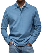 Luxury Long-Sleeve Polo