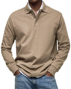 Luxury Long-Sleeve Polo