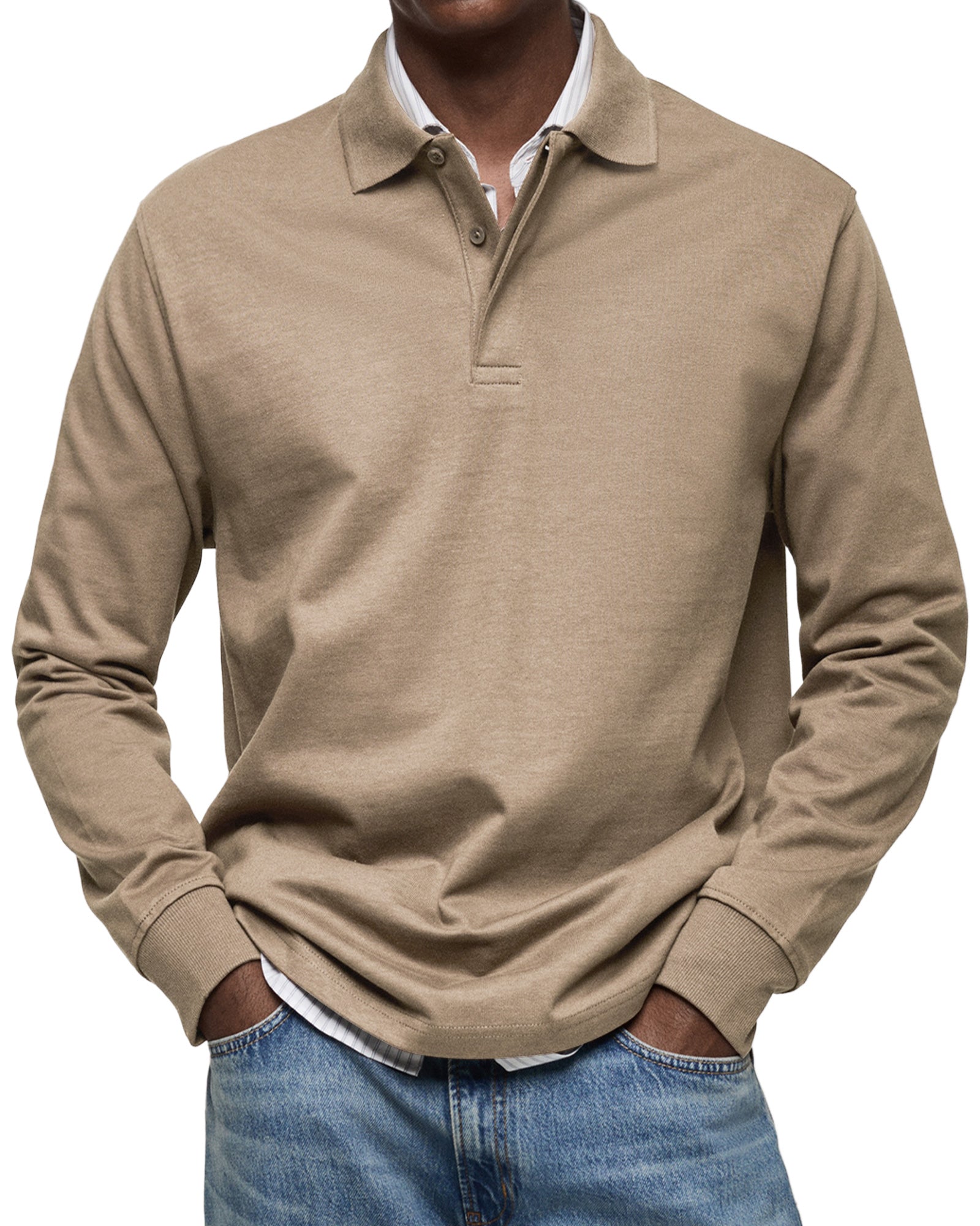 Luxury Long-Sleeve Polo