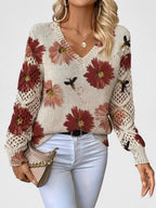Aurélie | Elegant Sweater with Floral Pattern