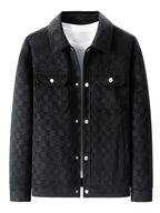 Mavrick Checkered Suede Jacket
