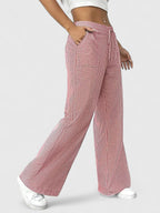 Dominique | Comfortable wide-leg trousers with elegant details