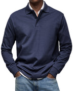 Luxury Long-Sleeve Polo