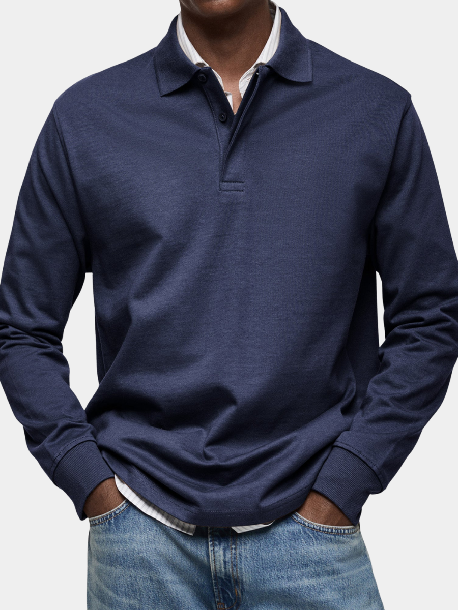 Luxury Long-Sleeve Polo