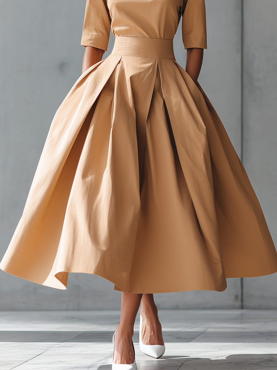 Structured Cotton Maxi Dress