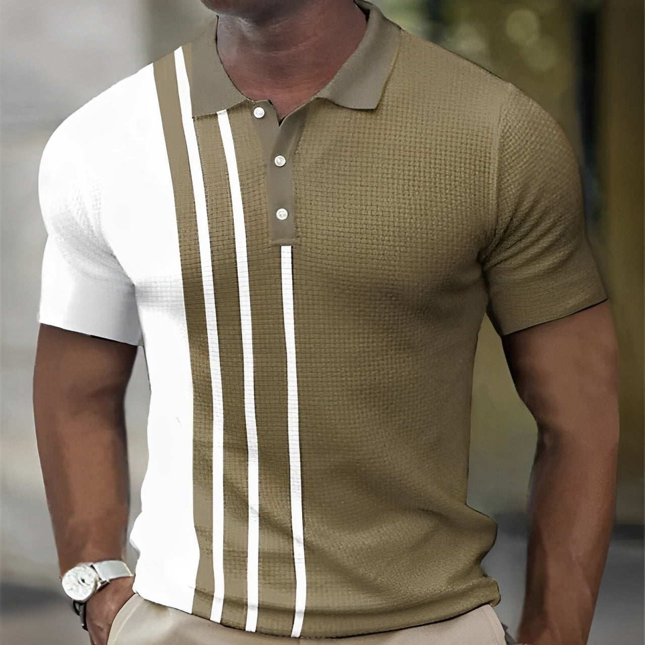 ANDREA | SLIM FIT STRIPED POLO