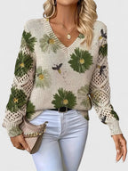Aurélie | Elegant Sweater with Floral Pattern