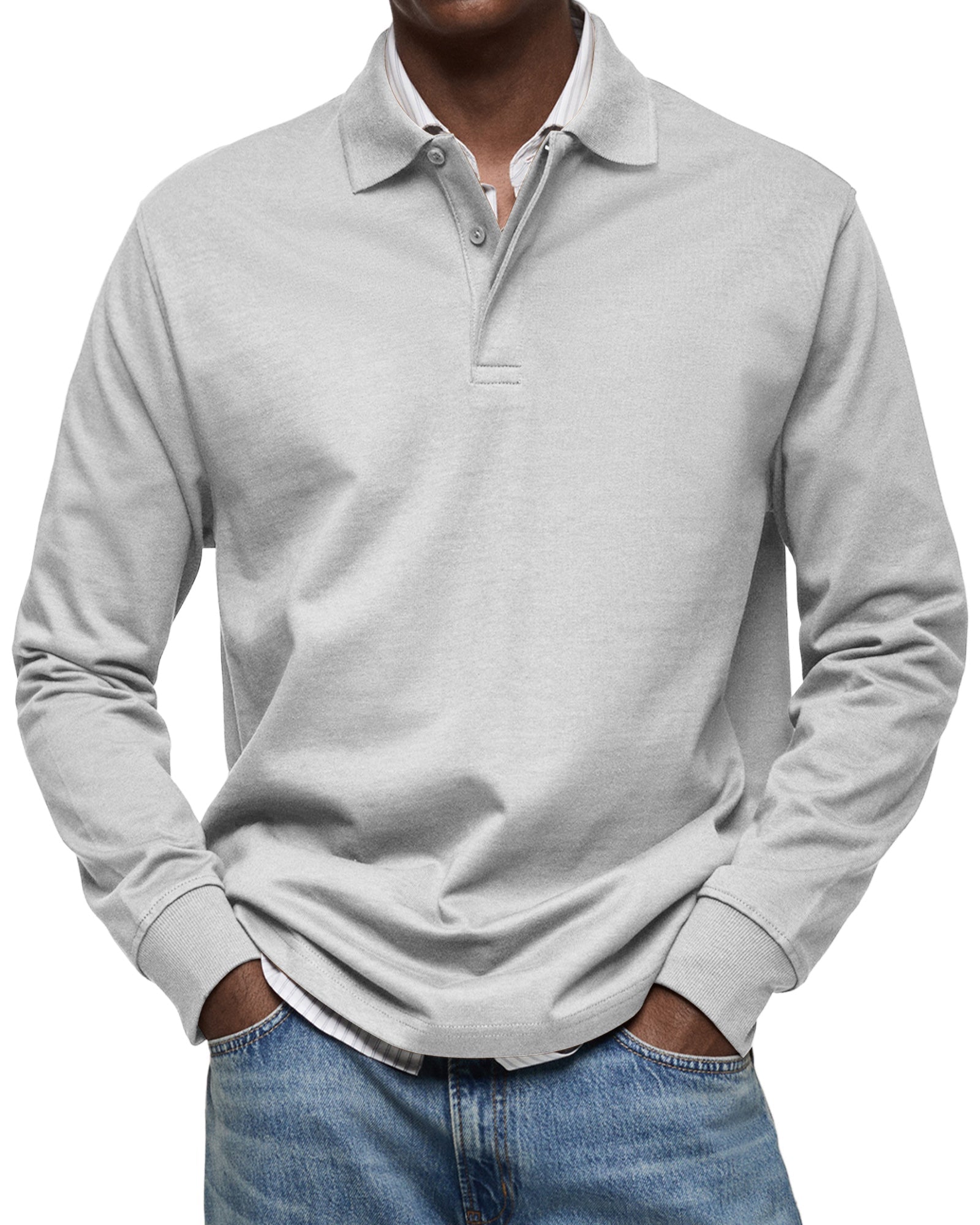 Luxury Long-Sleeve Polo