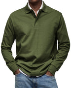 Luxury Long-Sleeve Polo