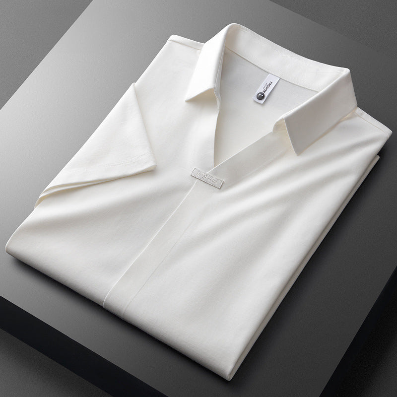 Cornelio – Polo Shirt in Cotton and Silk Blend