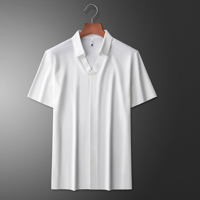 Cornelio – Polo Shirt in Cotton and Silk Blend