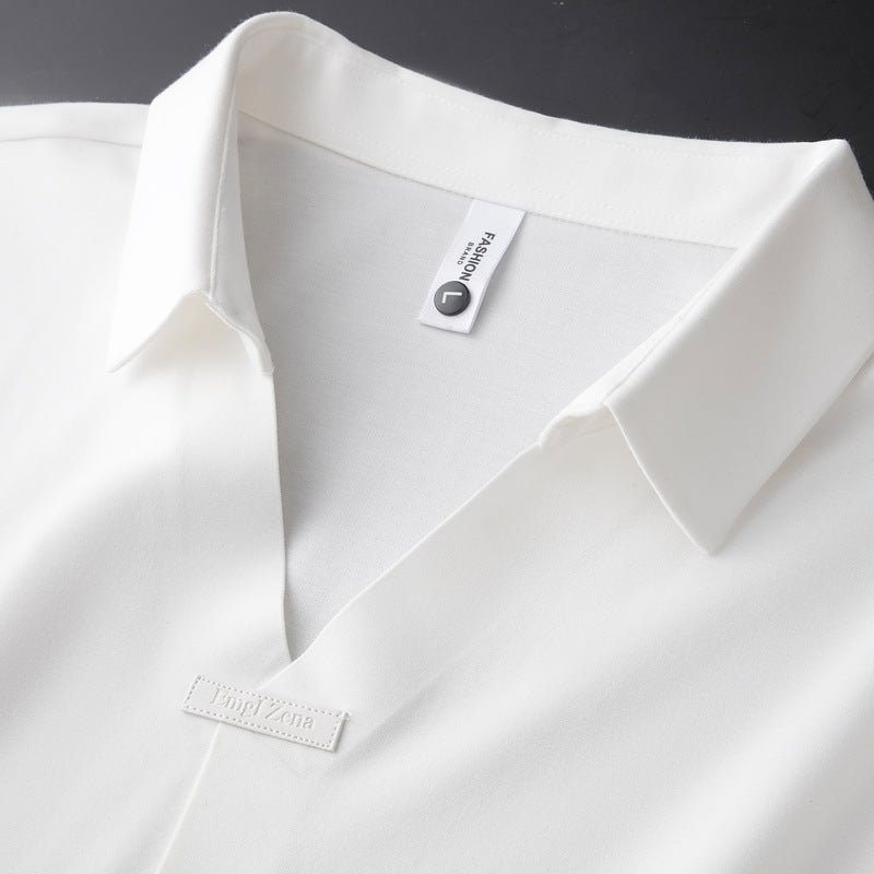 Cornelio – Polo Shirt in Cotton and Silk Blend