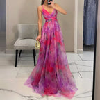 Giselle – Enchanting Floral Print Maxi Dress