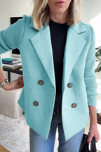Amora - Elegant Jacket with Knitted Sleeves