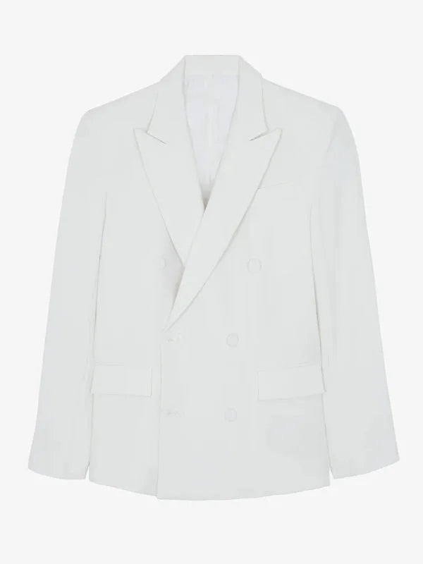 Sofia | White Oversized Double-Breasted Blazer