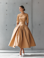 Structured Cotton Maxi Dress