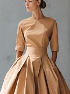 Structured Cotton Maxi Dress