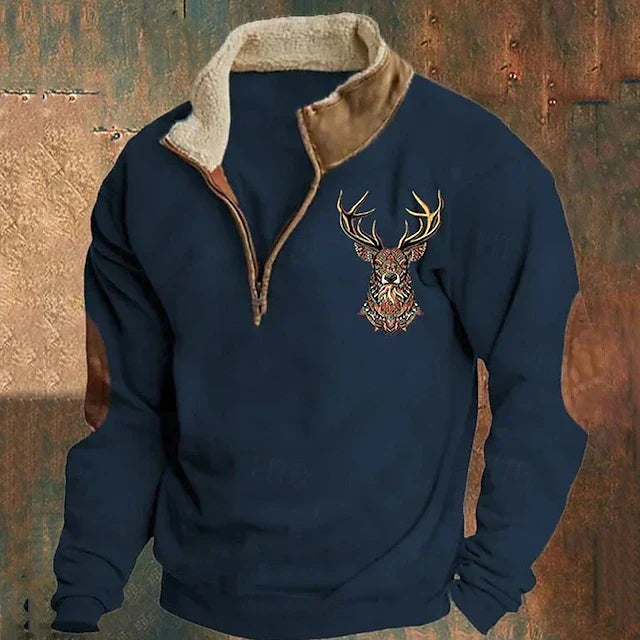 Christos - Sweater with Deer Detail