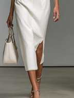 Women's Embroidered Midi Dress with V-Neckline and Short Sleeves