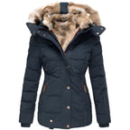 Annamarie I Puffer Jacket with Hood and Slim Fit Design