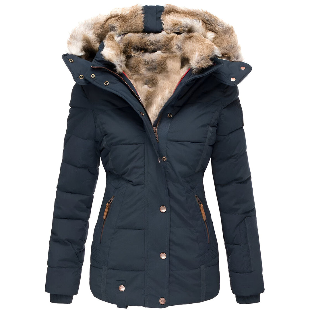 Annamarie I Puffer Jacket with Hood and Slim Fit Design