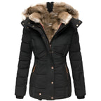 Annamarie I Puffer Jacket with Hood and Slim Fit Design