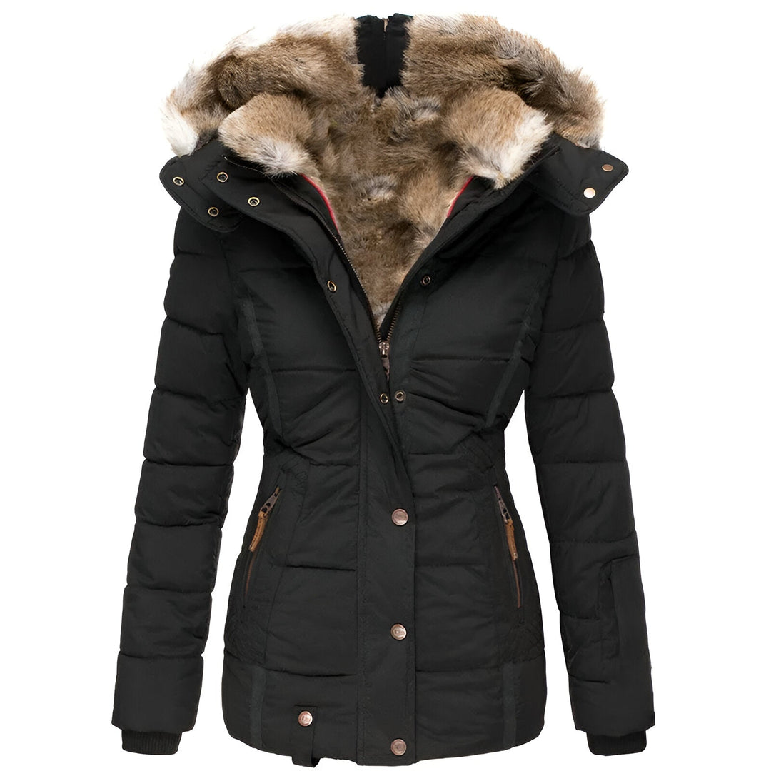 Annamarie I Puffer Jacket with Hood and Slim Fit Design