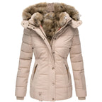 Annamarie I Puffer Jacket with Hood and Slim Fit Design