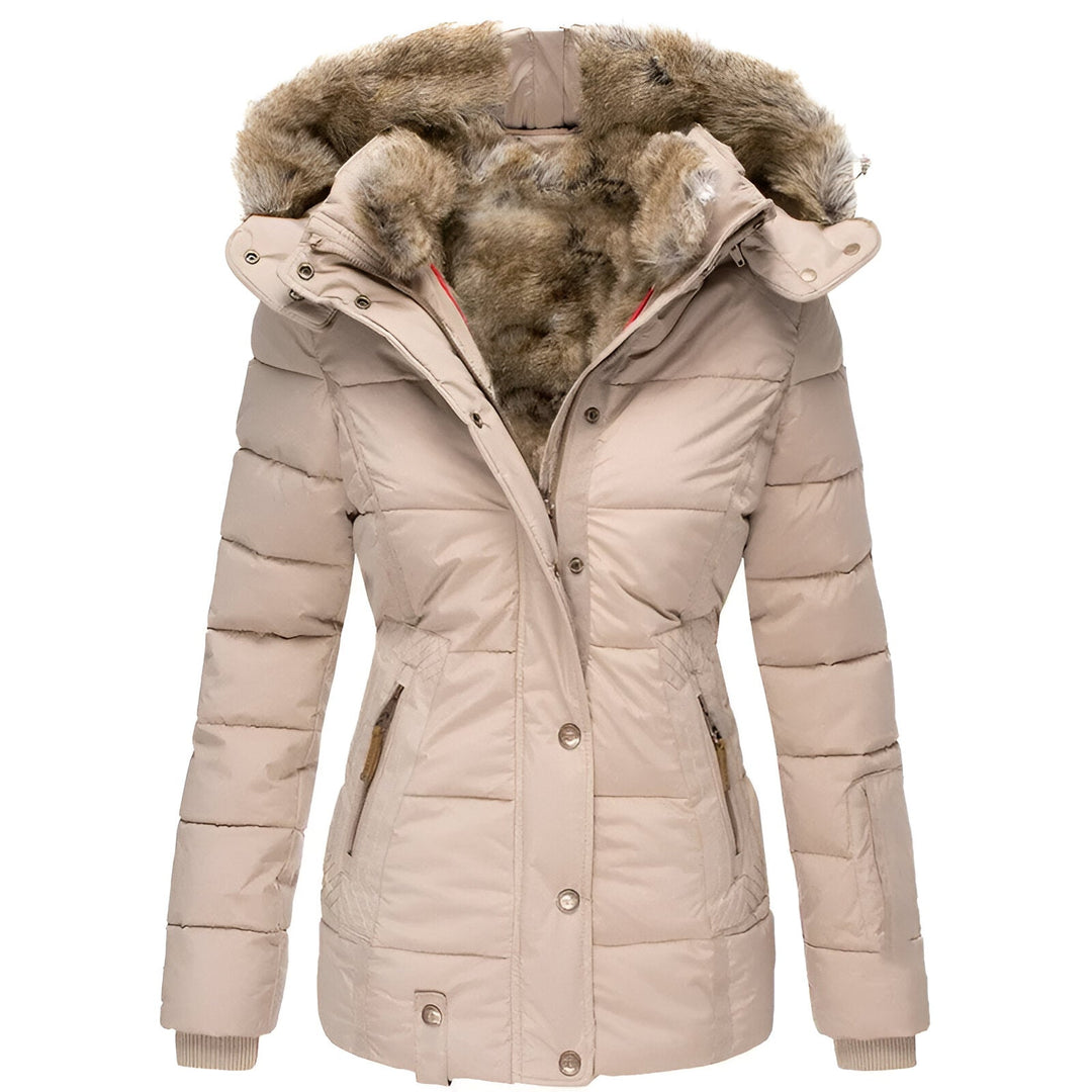 Annamarie I Puffer Jacket with Hood and Slim Fit Design