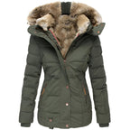 Annamarie I Puffer Jacket with Hood and Slim Fit Design