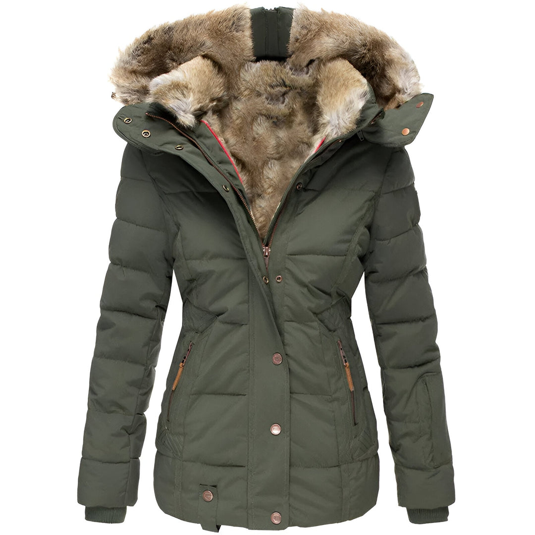 Annamarie I Puffer Jacket with Hood and Slim Fit Design