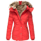 Annamarie I Puffer Jacket with Hood and Slim Fit Design