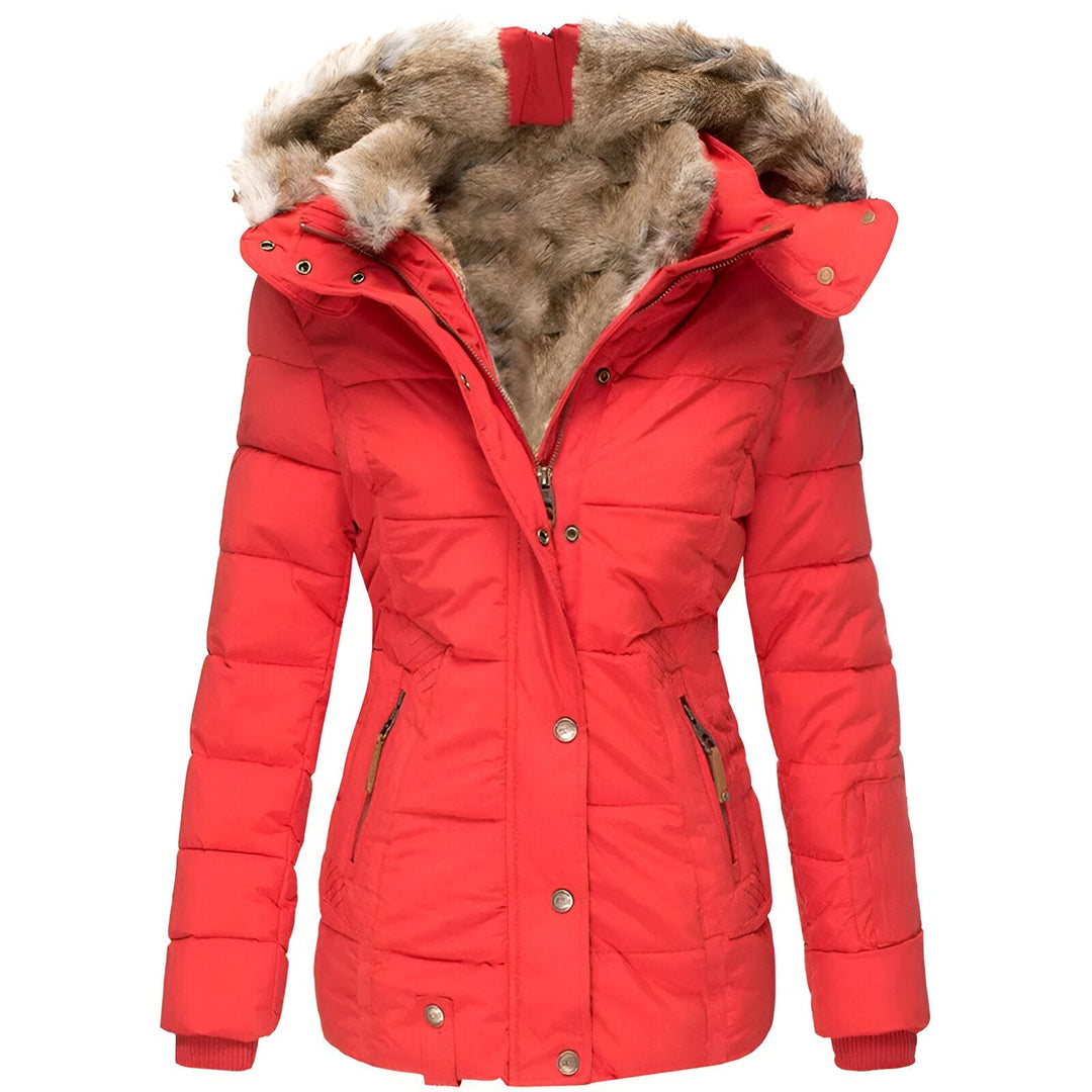 Annamarie I Puffer Jacket with Hood and Slim Fit Design