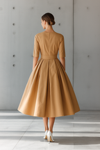 Structured Cotton Maxi Dress