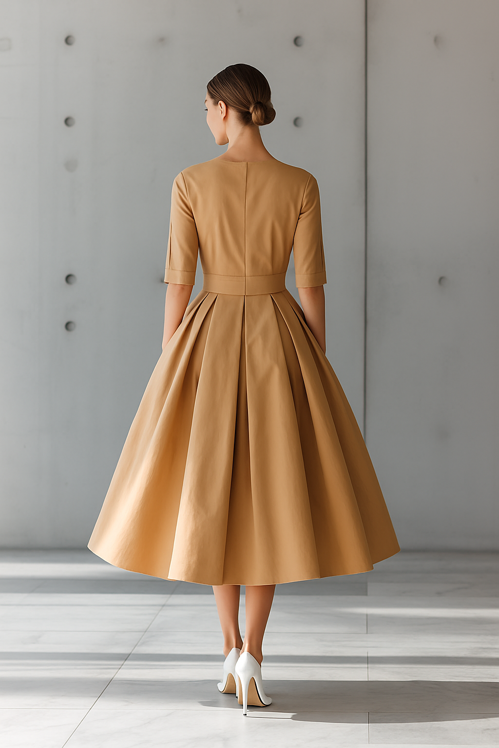 Structured Cotton Maxi Dress