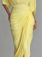 Comfortable Maxi Dress in Bright Yellow Blend