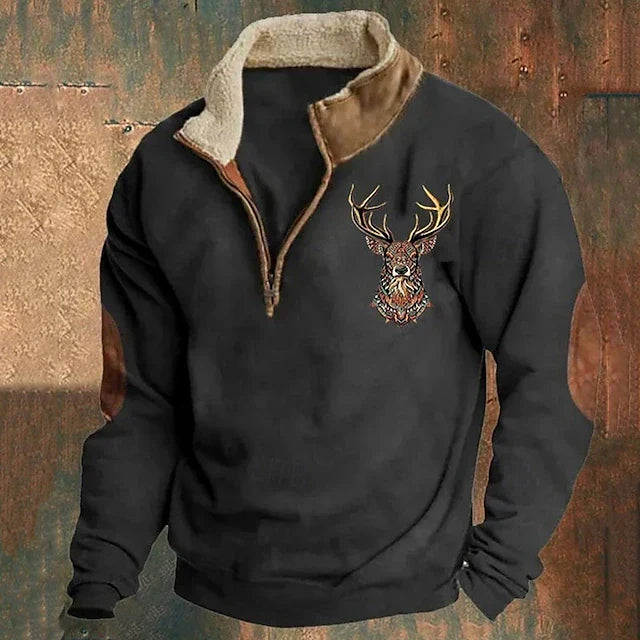 Christos - Sweater with Deer Detail